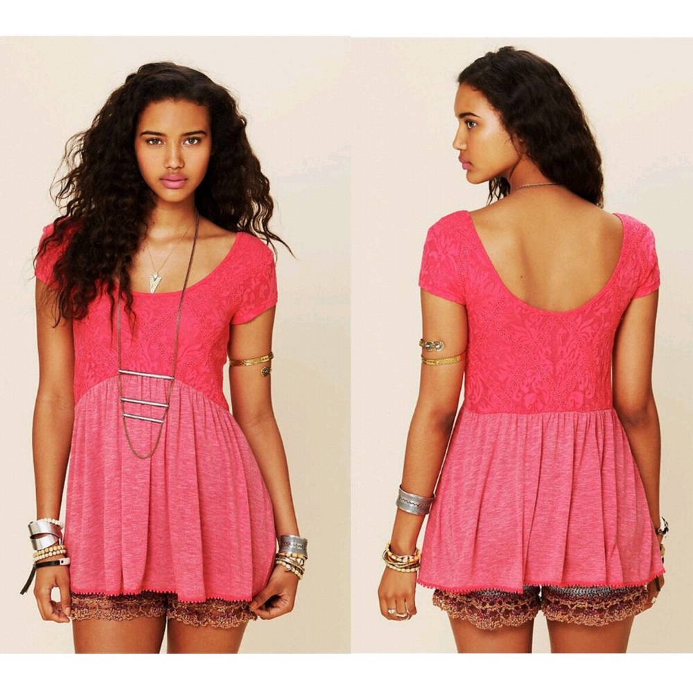Free People Pink Top